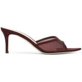 Gianvito Rossi - Heeled Mules - Rood - Suède - 7 cm Hak