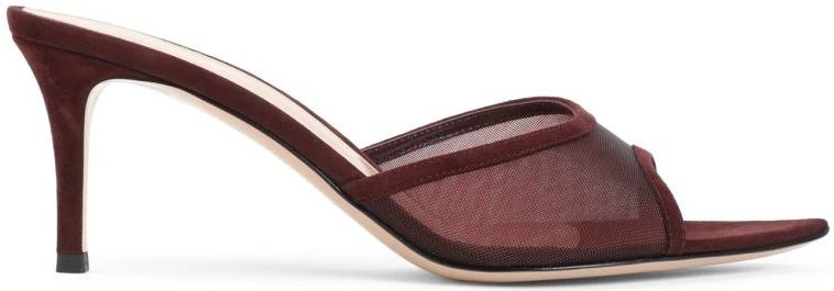 Gianvito Rossi - Heeled Mules - Rood - Suède - 7 cm Hak