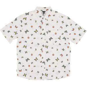 Element, Heren, Overhemden, Wit, Maat: L Katoen,