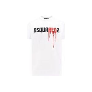 Dsquared2 Witte Crew-neck T-shirt Cool Fit , White , Heren , Maat: 2XL