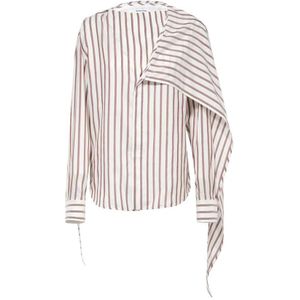 Bottega Veneta, Dames, Blouses & Shirts, Veelkleurig, Maat: 3XS Zijde,