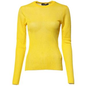 Dolce & Gabbana, Dames, Truien, Geel, Maat: XS Poliester,