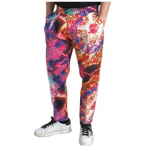Dolce & Gabbana, Heren, Broeken, Veelkleurig, Maat: S Linnen,
