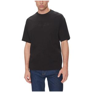 Calvin Klein, Heren, Tops, Zwart, Maat: 2XL Katoen,