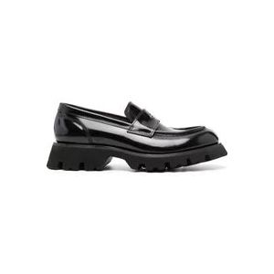 Santoni Zwarte Gunder Loafers , Black , Heren , Maat: 41 EU