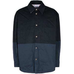 Thom Browne, Heren, Overhemden, Blauw, Maat: S