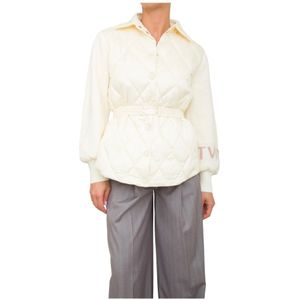 Twinset, Dames, Jassen, Wit, Maat: XS Polyamide,