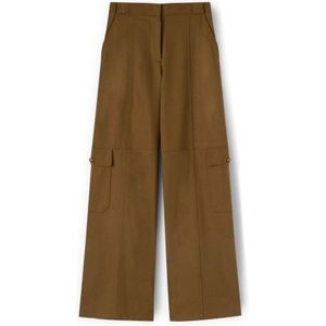 Motivi, Dames, Broeken, Bruin, Maat: 2XS Wol,