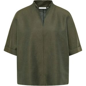 Eterna - Lange Blouse - Olive - Oversized Fit - EASY IRON