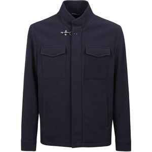 Fay, Heren, Jassen, Blauw, Maat: XL Denim,