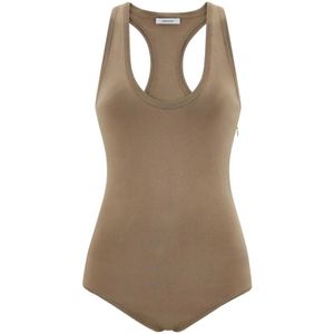 Ferragamo, Dames, Tops, Beige, Maat: M Viscose,