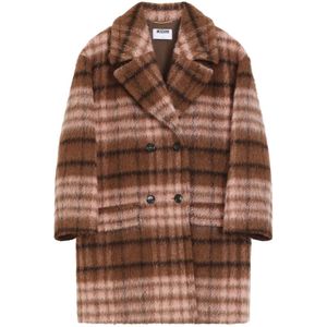 Moschino, Dames, Mantels, Veelkleurig, Maat: S Wol,