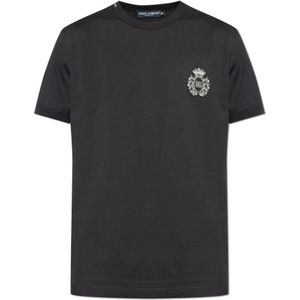 Dolce & Gabbana, Heren, Tops, Zwart, Maat: S Katoen,
