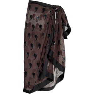 Tory Burch, Dames, Badkleding, Bruin, Maat: M/L Zijde,