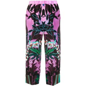 Valentino, Dames, Broeken, Veelkleurig, Maat: S Zijde,