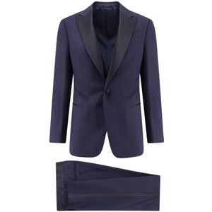 Giorgio Armani, Heren, Pakken, Blauw, Maat: 2XL Wol,