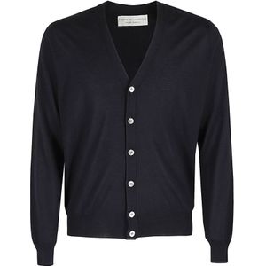 Filippo De Laurentiis, Heren, Truien, Blauw, Maat: 3XL Wol,