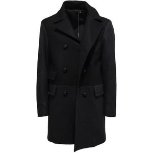 Zegna, Heren, Mantels, Zwart, Maat: S Wol,