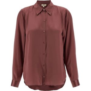 L'Agence, Dames, Blouses & Shirts, Roze, Maat: M Zijde,