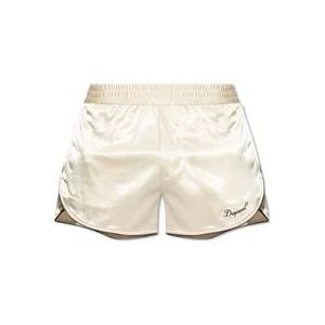 Dsquared2 Satijnen shorts , Beige , Heren , Maat: XL