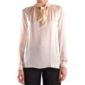 Michael Kors - Blouse - Wit - Katoenmix - Normale Pasvorm