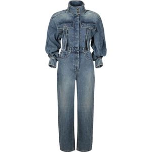 Zimmermann, Dames, Jumpsuits & Playsuits, Blauw, Maat: 2XS Denim,