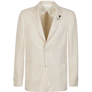 Lardini, Heren, Jassen, Beige, Maat: 3XL Katoen,