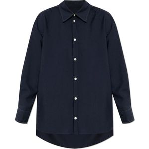 Marni, Dames, Blouses & Shirts, Blauw, Maat: M Wol,