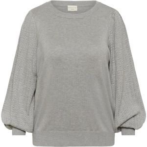 Kaffe Curve, Dames, Truien, Grijs, Maat: L Leer,
