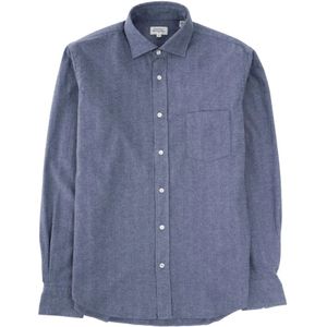 Hartford, Heren, Overhemden, Blauw, Maat: M Flanel,