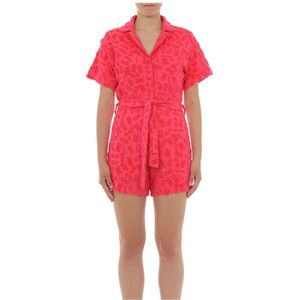 Moschino, Dames, Jumpsuits & Playsuits, Roze, Maat: L Katoen,