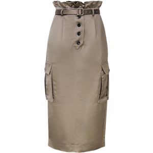 Self Portrait, Dames, Rokken, Beige, Maat: 2XS Satijn,