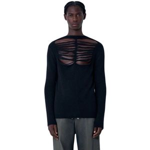 Rick Owens, Heren, Truien, Zwart, Maat: M Wol,