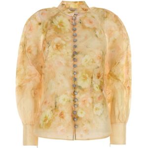 Zimmermann, Dames, Blouses & Shirts, Veelkleurig, Maat: S Linnen,