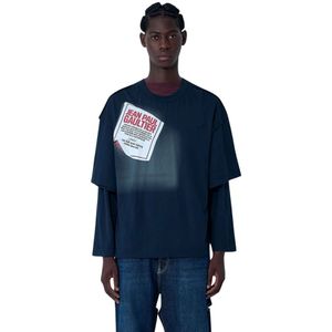 Jean Paul Gaultier, Heren, Tops, Blauw, Maat: XL Katoen,