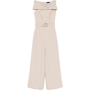 Liu Jo, Dames, Jumpsuits & Playsuits, Beige, Maat: M Poliester,