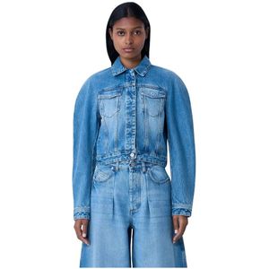 Jacquemus, Dames, Jassen, Blauw, Maat: 2XS Denim,