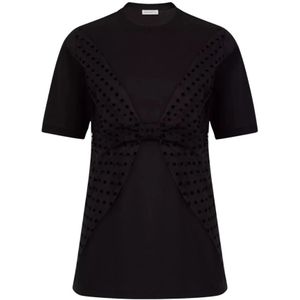 Nina Ricci, Dames, Tops, Zwart, Maat: XS Katoen,