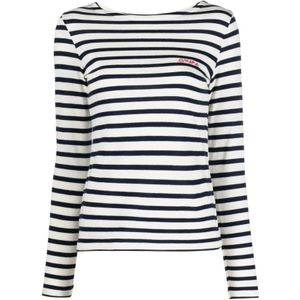 Maison Labiche, Dames, Tops, Wit, Maat: XS Katoen,