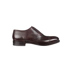 Santoni Elegante donkerbruine leren Oxford schoenen , Brown , Heren , Maat: 41 1/2 EU