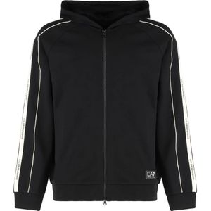 Emporio Armani Ea7, Heren, Sweatshirts & Hoodies, Zwart, Maat: XL Katoen,