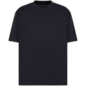 Emporio Armani, Heren, Tops, Blauw, Maat: XL