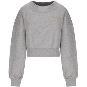 The Attico, Dames, Sweatshirts & Hoodies, Grijs, Maat: S Katoen,