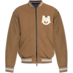 Moncler, Heren, Jassen, Bruin, Maat: L Katoen,