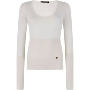 Roberto Cavalli, Dames, Truien, Wit, Maat: XS Katoen,