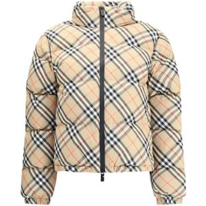 Burberry, Dames, Jassen, Beige, Maat: S Poliester,