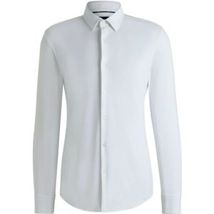 Hugo, Heren, Overhemden, Wit, Maat: L Polyamide,
