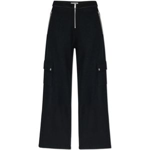 Jil Sander - Cargo Broek - Zwart - Wol en Polyamide