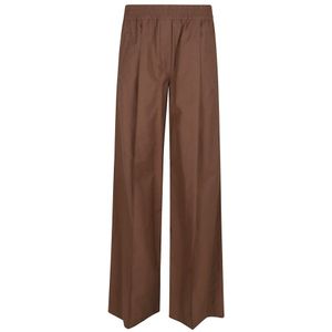 Brunello Cucinelli, Dames, Broeken, Bruin, Maat: XS Katoen,