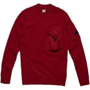 C.p. Company, Heren, Sweatshirts & Hoodies, Rood, Maat: 2XL Wol,